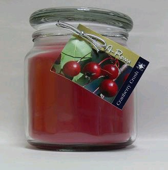 Hand Made Scented Soy 16oz Classic Jar Candle - Cranberr
