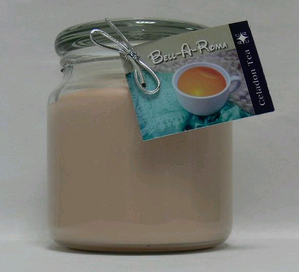Hand Made Scented Soy 16oz Classic Jar Candle - Celadon Tea