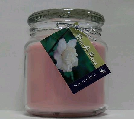 Hand Made Scented Soy 16oz Classic Jar Candle - Sweet Pea